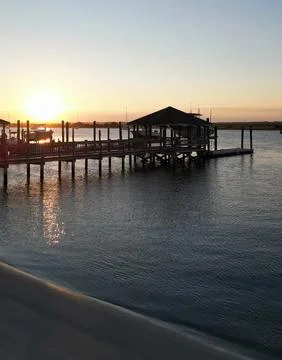 Sunset Dock Stock-Fotos