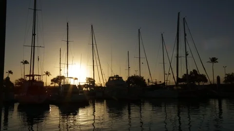 Sunset At the Docks Stock Footage 104815460