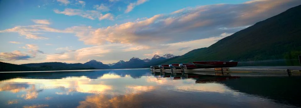 Sunset on the docks Stock Photos