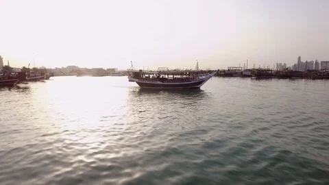 Sunset, Doha city seashore Stock Footage 74276967