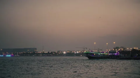 Sunset in Doha Qatar Stock Footage 56034895