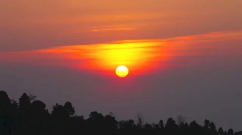 Sunset at Doi Samer Dao Nan Thailand Stock Footage 40389199
