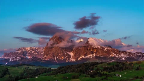 Sunset in the Dolomites (Timelapse) Stock Footage 244743232