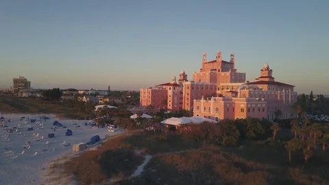Sunset on Don Cesar Hotel Video stock 73439380