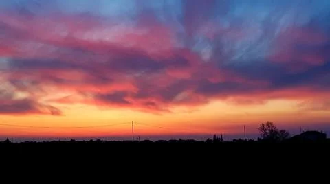 Sunset don't light the land Stock Photos