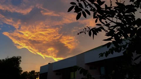 Sunset in the dormitory area Stock Footage 134601291