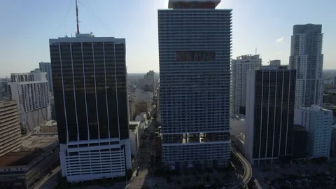Sunset Downtown Miami Stock Footage 153267939