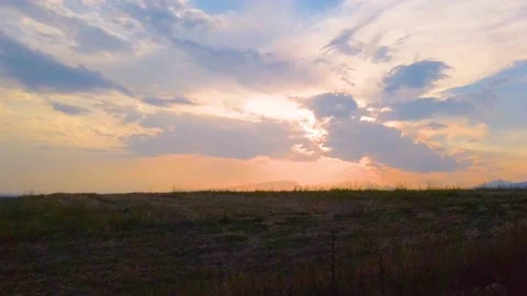 Sunset Drama Pan Stock Footage 138004722