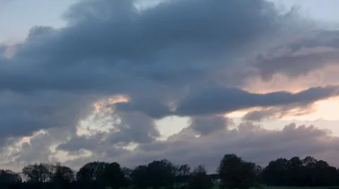 Sunset Dramatic Beautiful Clouds Timelapse 库存影片 49726614