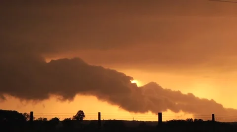 Sunset with dramatic clouds Stock Footage 57362781