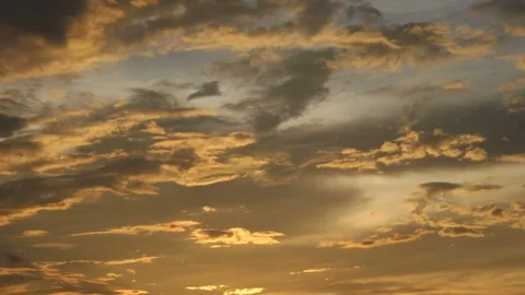 Sunset With Dramatic Clouds In Time Lapse Stock Footage 74685221