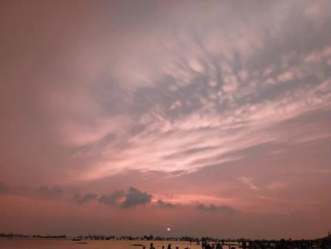 Sunset with Dramatic Sky Background Stock Photos
