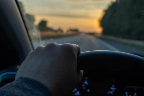 Sunset Drive Focus Foto stock