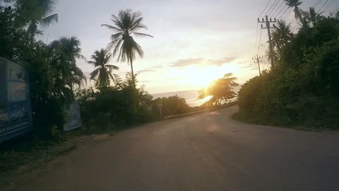 Sunset Drive Stock Footage 95303414