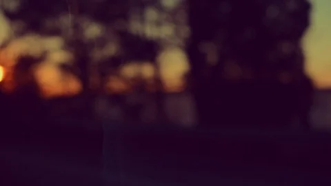 Sunset Drive Out Car Window Stock Footage 86296298