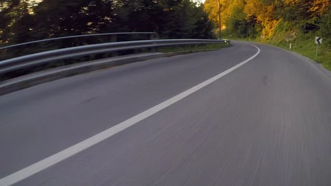 Sunset driving car. Point of view video. Stock Footage 93940964