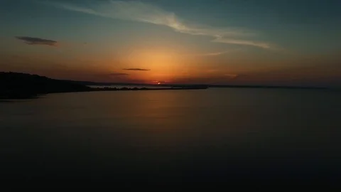 Sunset from drone Stock Footage 99438329