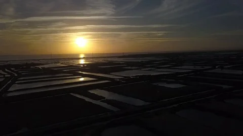 Sunset Drone scene Stock Footage
