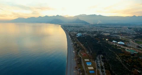 Sunset Drone Shot Stock Footage 119474978