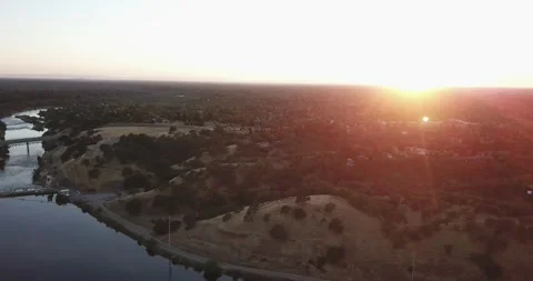Sunset Drone Shot Stock Footage 134913385