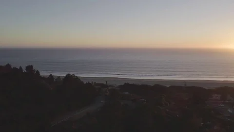 Sunset Drone Shot Stinson Beach California 스톡 동영상 102399299