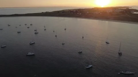 Sunset drone video Stock-Footage 336846291