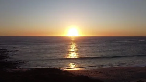 Sunset, drone view, beach in Australia Stock Footage 172530582