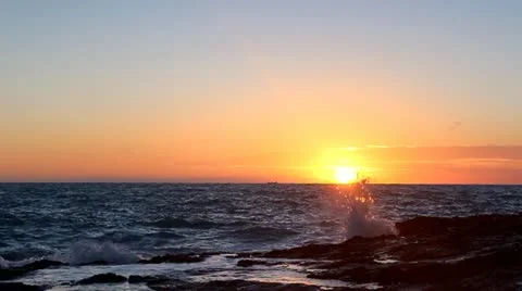 Sunset drops Stock Footage 20585419