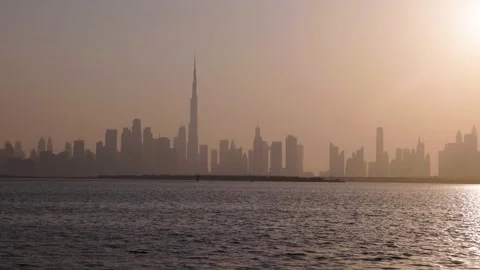 Sunset at Dubai with stunning view Stock-Footage 162773050