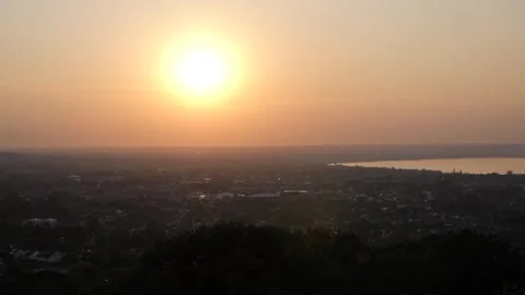 Sunset in Dublin, Ireland Stock Footage 244140664