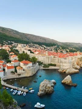 Sunset at Dubrovnik, Croatia Stock Photos