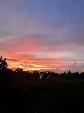 Sunset in Dumai city Stock Photos
