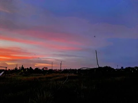 Sunset in Dumai city Stock Photos
