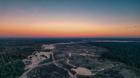 Sunset in the dunes Stock Photos