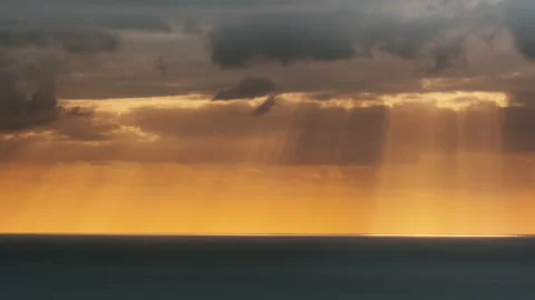 Sunset during an approaching storm 스톡 동영상 148501696