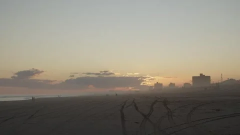 Sunset with dusk Stock Footage 252375789