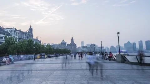 Sunset to dusk in Shanghai 動画素材 63820849