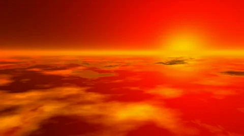 Sunset earth atmosphere Stock Footage 597840