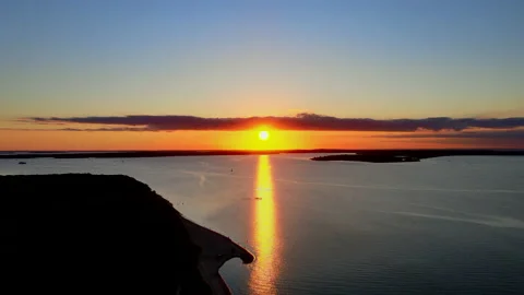 Sunset in East Hampton Video stock 132758276