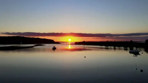 Sunset in East Hampton Stock Footage 132925894