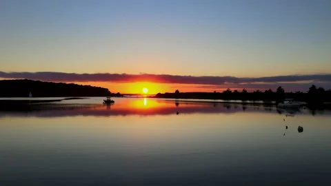 Sunset in East Hampton2m Stock Footage 132925505