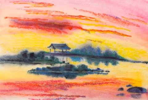 Sunset in the east Stock Illustration