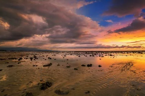 Sunset ebb Stock Photos