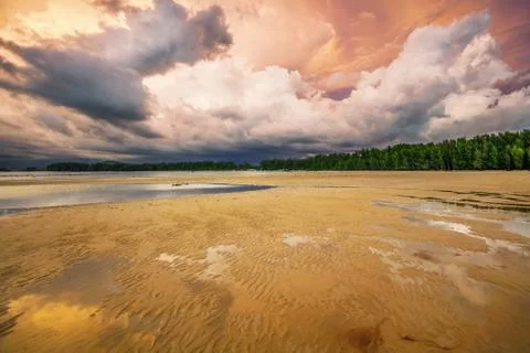 Sunset ebb Stock Photos