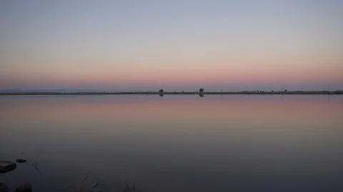 Sunset in the Ebro delta in Tarragona Stock Footage 101029552