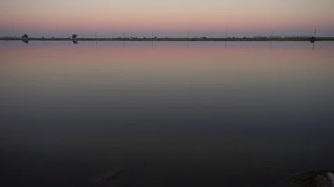 Sunset in the Ebro delta in Tarragona Stock Footage 101034521