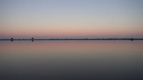 Sunset in the Ebro delta in Tarragona Stock Footage 101046765