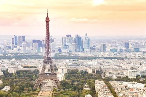 Sunset Eiffel tower Foto stock