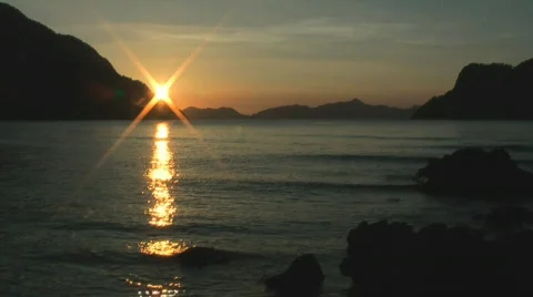 Sunset in El Nido Stock Footage 689215