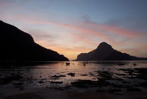 Sunset El Nido Stock Photos